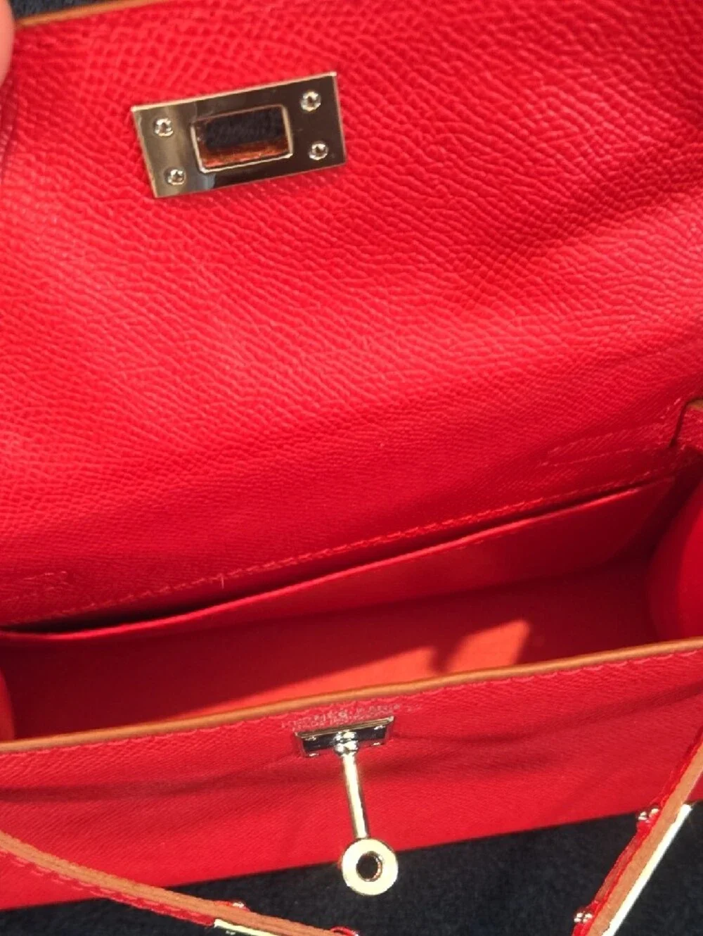Classic Red Structured Top-Handle Satchel